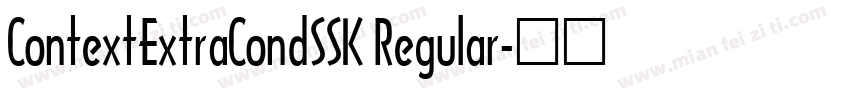 ContextExtraCondSSK Regular字体转换
